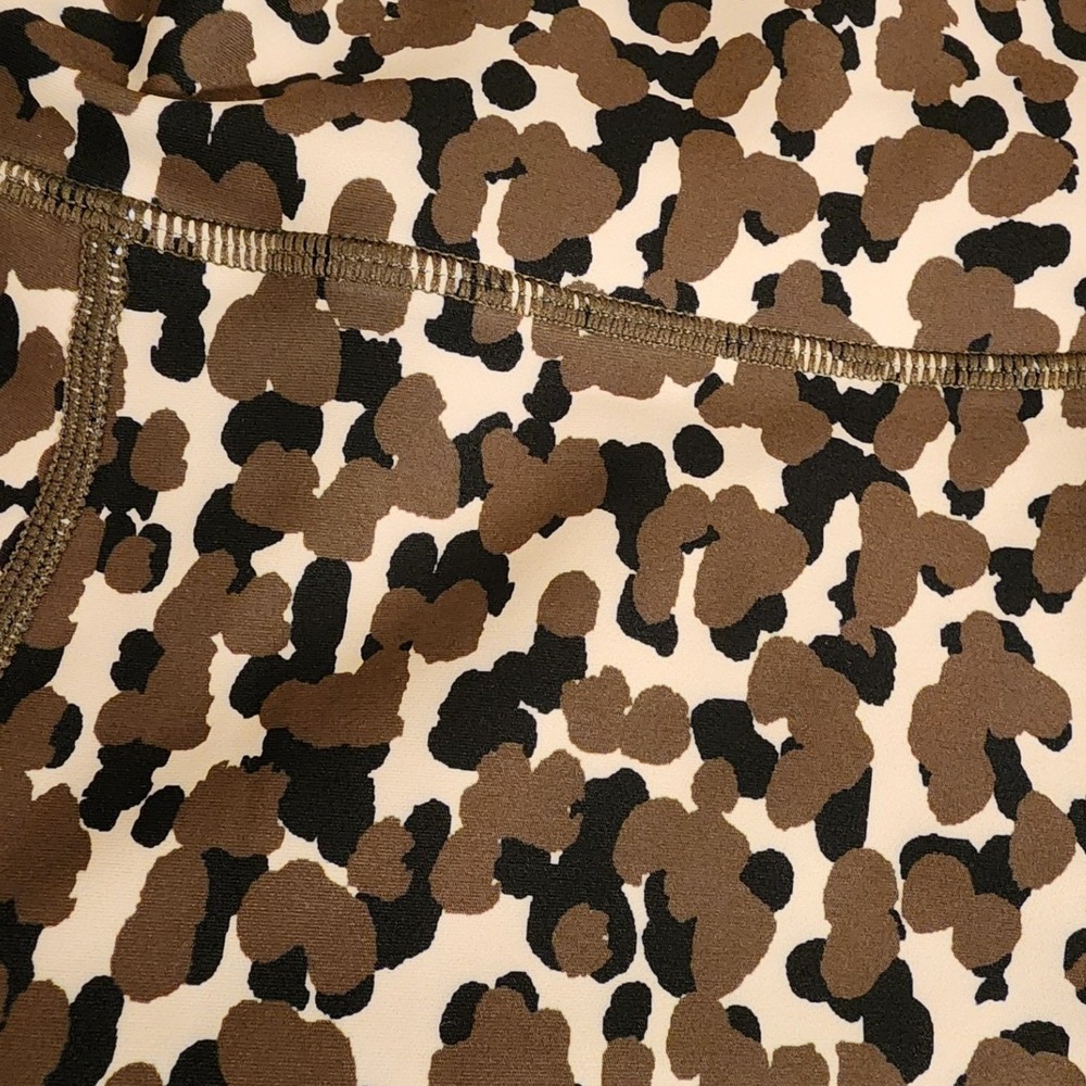 Sage Collective Leopard Print High Waisted Activewear Leggings Brown Size L - Picture 4 of 6